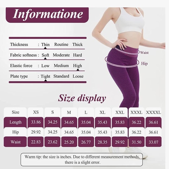 CONTINENTS Size Medium Butt Lifting Legging - Picture 3 of 5